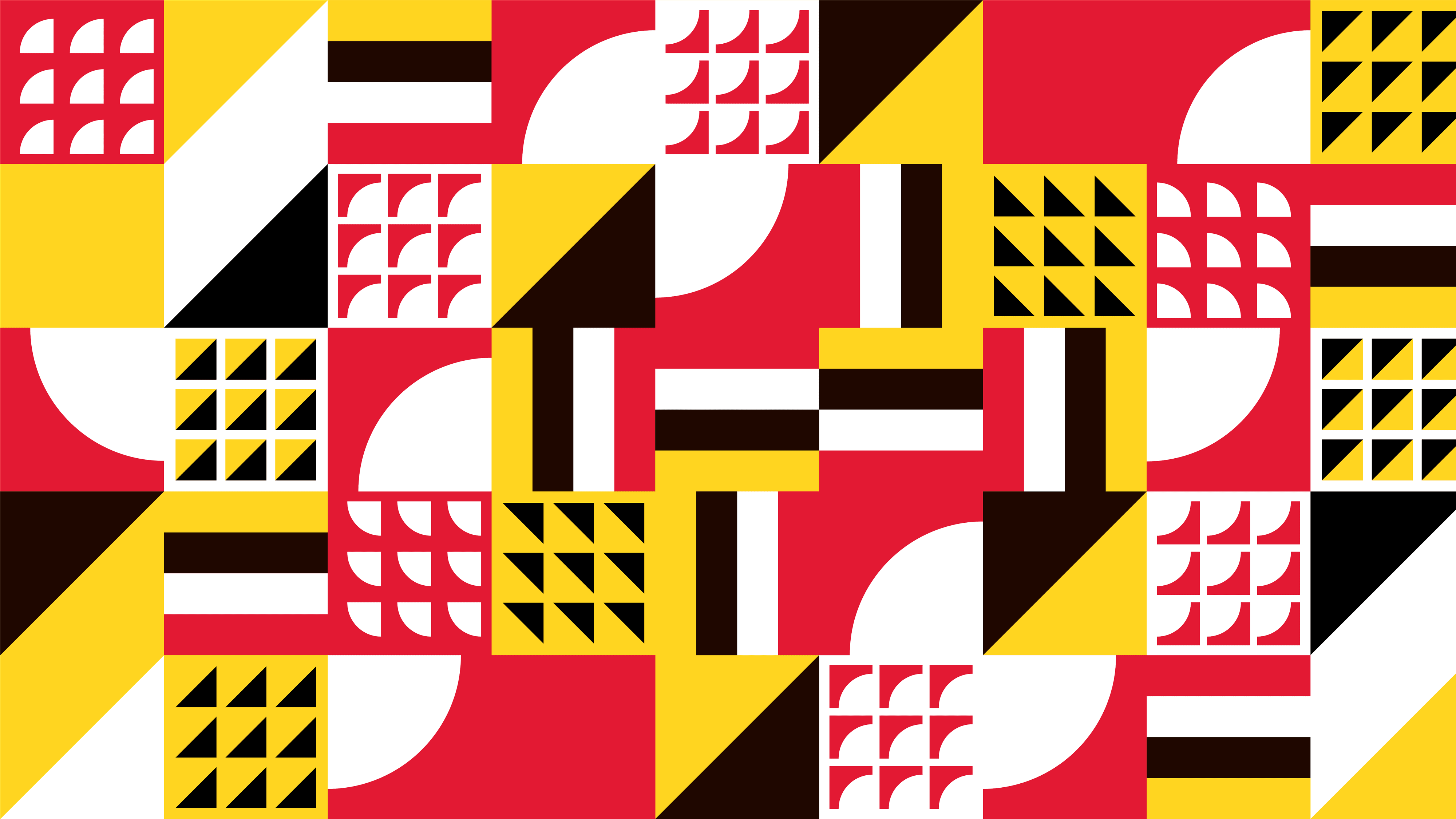 University of Maryland 2021 checkered Inauguration pattern using Maryland colors