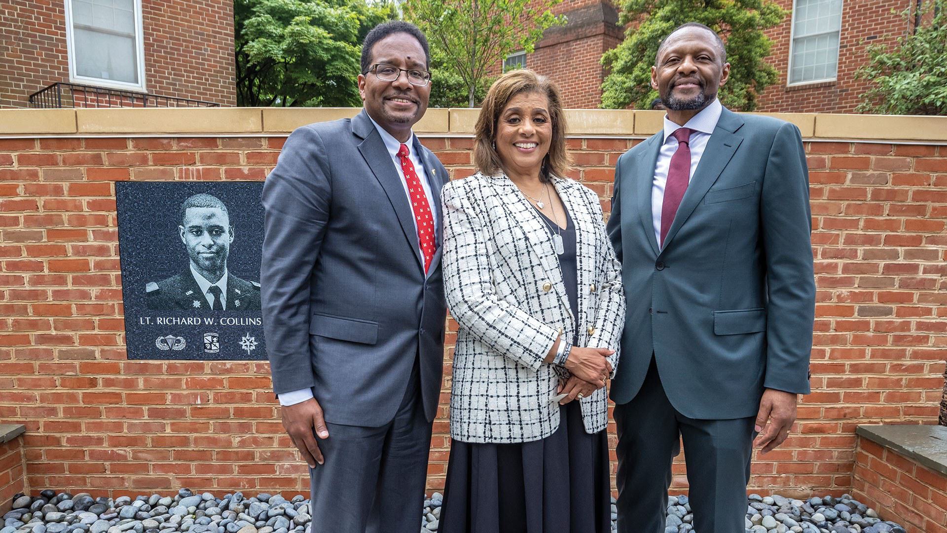 Photograph from today's dedication ceremony for Collins Plaza
