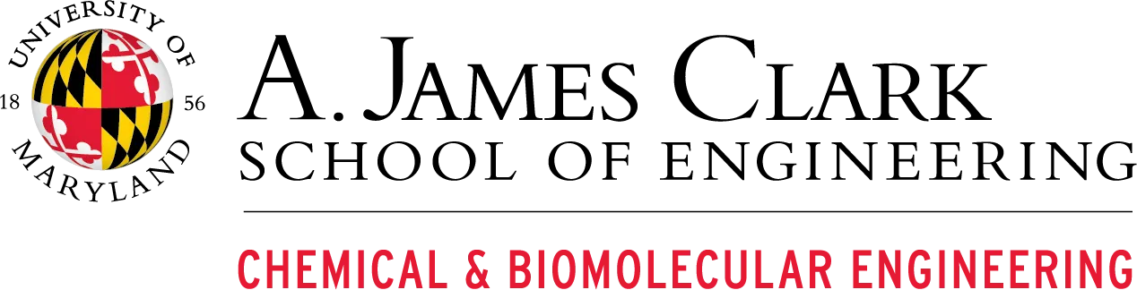 UMD Chemical Biomolecular Engineering logo with UMD globe icon