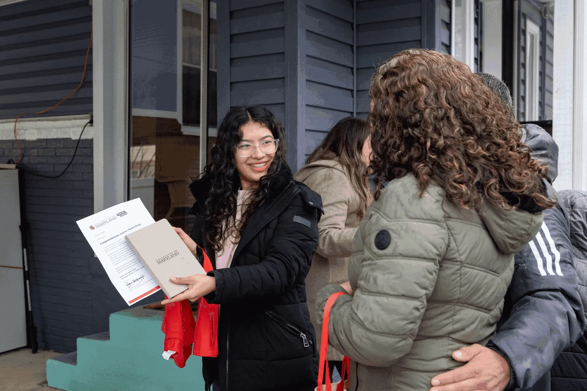 rotating .gif showing photos of students on the #NowaTerp tour, where they received their acceptance to UMD
